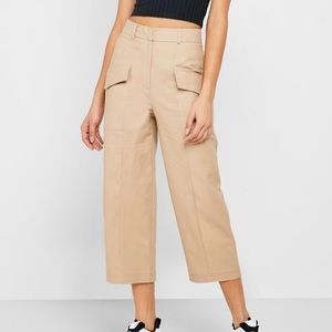 TOPSHOP Cropped Utility Trousers